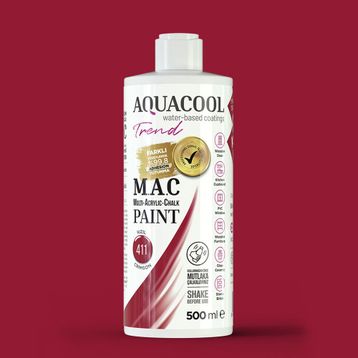 AquaCool 411 Kızıl 500 ml Akrilik Boya