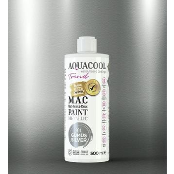 Aquacool 901 Gümüş 500 ml Akrilik Boya