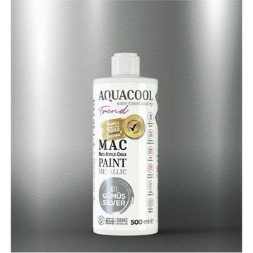 Aquacool 901 Gümüş 500 ml Akrilik Boya