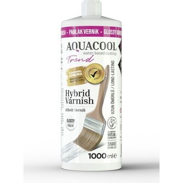 Aquacool Hibrit Parlak 1000 ml Vernik