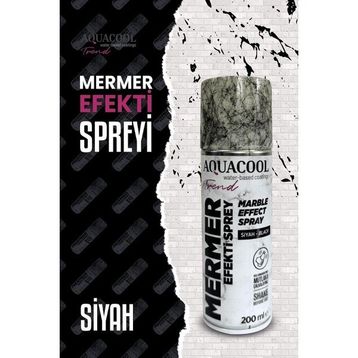 Aquacool Trend 200 ml Siyah Mermer Efekt Spreyi