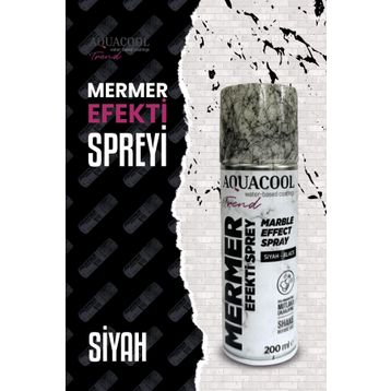 Aquacool Trend 200 ml Siyah Mermer Efekt Spreyi
