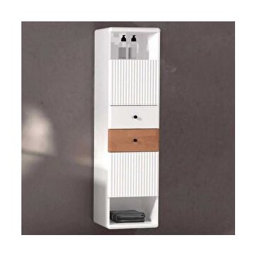 Aquanil Belissimo 46 cm Beyaz Kayın Banyo Boy Dolabı