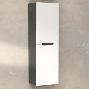 Aquanil Olimpia 40 cm Antrasit Beyaz Banyo Boy Dolabı