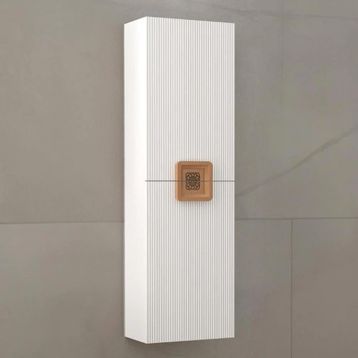 Aquanil Zürih 40 cm Beyaz Kayın Banyo Boy Dolabı