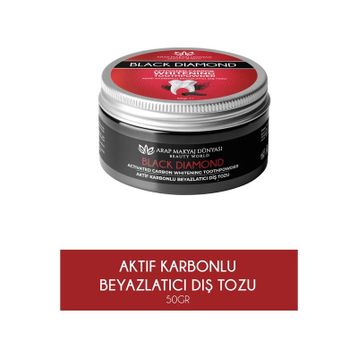 Arap Makyaj Dünyası 50 GR Black Diamond Aktif Karbon Diş Beyazlatma Tozu