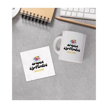 Arapça Öğretmeni Lacivert Kupa Bardak