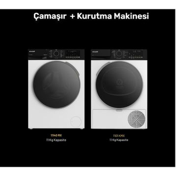 Arçelik 11140 MX Çamaşır Makinesi + 1101 KMX Çamaşır Kurutma Makinesi
