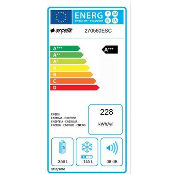 Arçelik 270560 ESC Siyah Buzdolabı