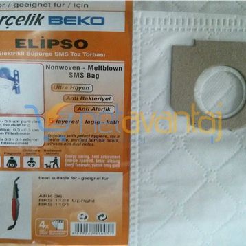 Arçelik Elipso 20 li Süpürge Toz Torbası