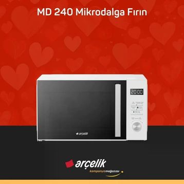Arçelik MD 240 Beyaz Mikrodalga Fırın