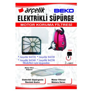 Arçelik S 4210 4230 4240 4250 Süpürge Motor Koruma Filtresi 22'li