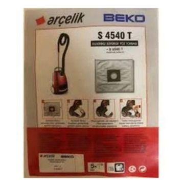 Arçelik S 4540 T Bez 20 Adet Süpürge Torbası
