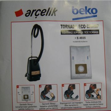 Arçelik S 4935 Tornado Eco Champ 10 Adet Toz Torbası