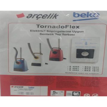 Arçelik S 4964 TornadoFlex 5 Adet Süpürge Toz Torbası