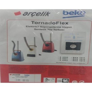 Arçelik S 4964 TornadoFlex 5 Adet Süpürge Toz Torbası