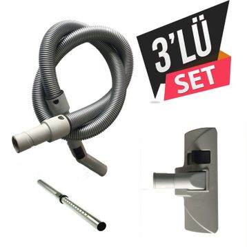 Arçelik S 5911 3'lü Set Hortum Emici Başlık Teleskopik Metal Boru