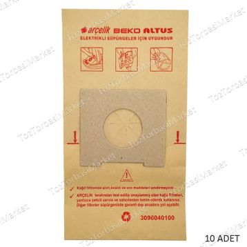 Arçelik S 6550 10 Adet Süpürge Torbası