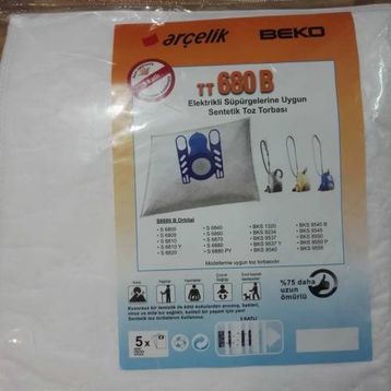 Arçelik S 6800 Elektrikli Süpürge Torbası