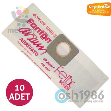 Arçelik S 6990 Kağıt 10 Adet Süpürge Torbası