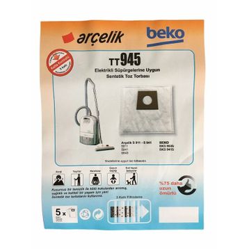 Arçelik S 911 S 941 20 Adet Süpürge Torbası