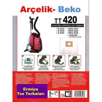 Arçelik S4210 S4240 S4250 Elektrikli Süpürge 20 Adet Toz Torbası