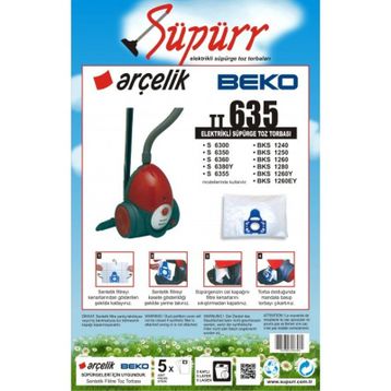 Arçelik S6350 Elektrik Süpürge Torbası