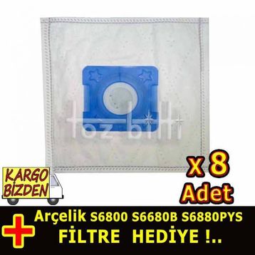 Arçelik S6800 S6680B S6880PYS Toz Torbası