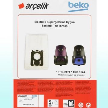 Arçelik TRB 3174 5 Adet Toz Torbası