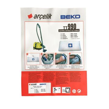 Arçelik TT 990 Süpürge 5 Adet Toz Torbası