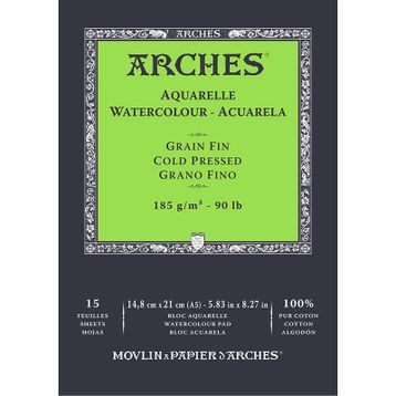Arches Cold Pressed 185 gr 15 Yaprak 148x21 cm Sulu Boya Defteri