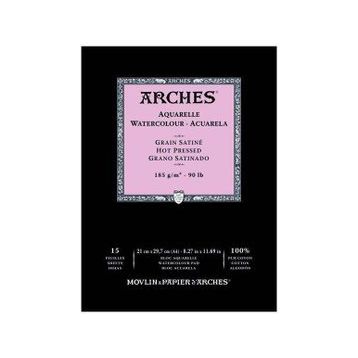Arches Hot Press Natural White 185 gr A4 15 Sayfa Sulu Boya Defteri