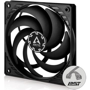 Arctic AR-ACFAN00187A P12 Slim PWM PST 120 mm 4pin PST 2100RPM Siyah Çerçeve Siyah Kanat Kasa Fanı