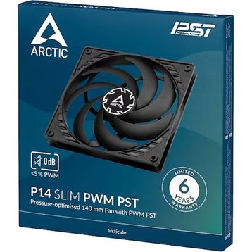 Arctic AR ACFAN00268A P14 SLIM PWM PST 140 mm Siyah Kasa Fanı