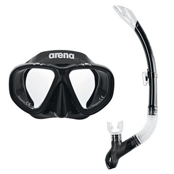 Arena 002018505 Unisex Siyah Yüzücü Şnorkel Seti