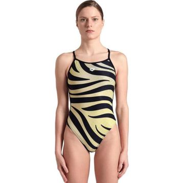 Arena 007158560 Multi Stripes Swimsuitalylace Back Kadın Yüzücü Mayosu