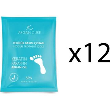 Argan Cure 12 Çift Kremli Pedikür Bakım Çorabı
