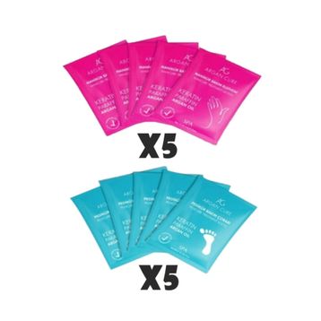 Argan Cure 5+5 Manikür Kremli Bakım Eldiveni ve Pedikür Kremli Bakım Çorabı