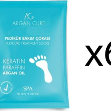 Argan Cure 6 Çift Kremli Pedikür Bakım Çorabı
