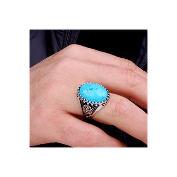 Argento Silver 925 Ayar Firuze Taşlı Gümüş Yüzük