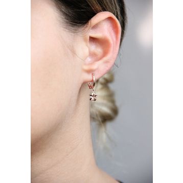 Argentum Concept K014901 Çiçek Figürlü Gümüş Rose Küpe