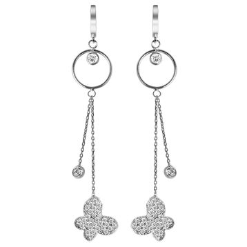 Argentum Concept K059801 Kelebek Motifli Gümüş Sallantılı Kadın Küpe