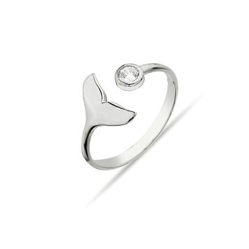 Argentum Concept Y011701 Balina Kuyruğu Motifli Gümüş Yüzük