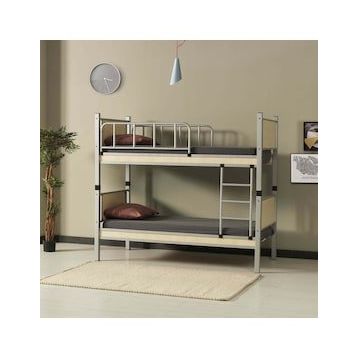 Argimo Yurt Genç Çocuk Odası 90x200 cm Metal Gri Ranza ve Karyola