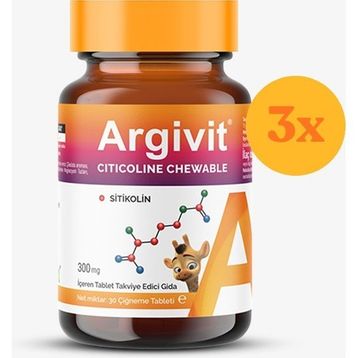 Argivit Citicoline Chewable 3x30 Çiğnenebilir Tablet