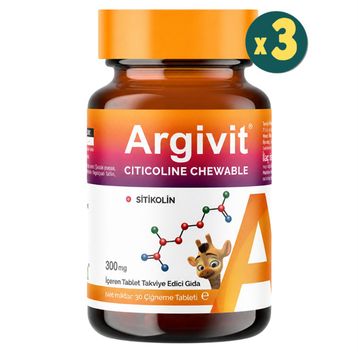 Argivit Citicoline Chewable 3x30 Çiğnenebilir Tablet