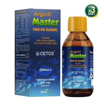 Argivit Master Fish Oil Classic Tutti Frutti Aromalı 150 ml Balık Yağı