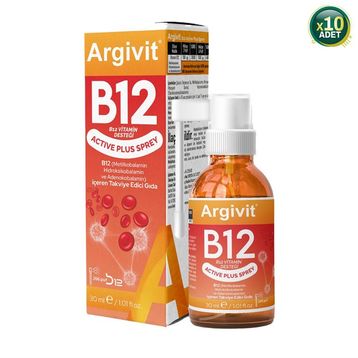 Argivit Vitamin B12 Active Plus 10x30 ml Sprey