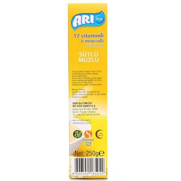 Arı 4+ Ay 3x250 gr 12 Vitaminli 6 Mineralli Sütlü Pirinçli Muzlu Pirinç Unu