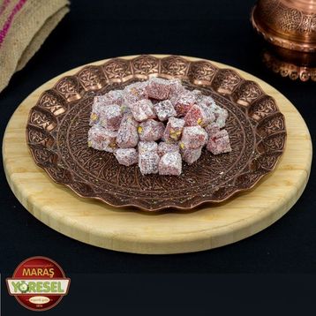 Arı Lokumları 500 gr Narlı Çifte Kavrulmuş Antep Fıstıklı Lokum
